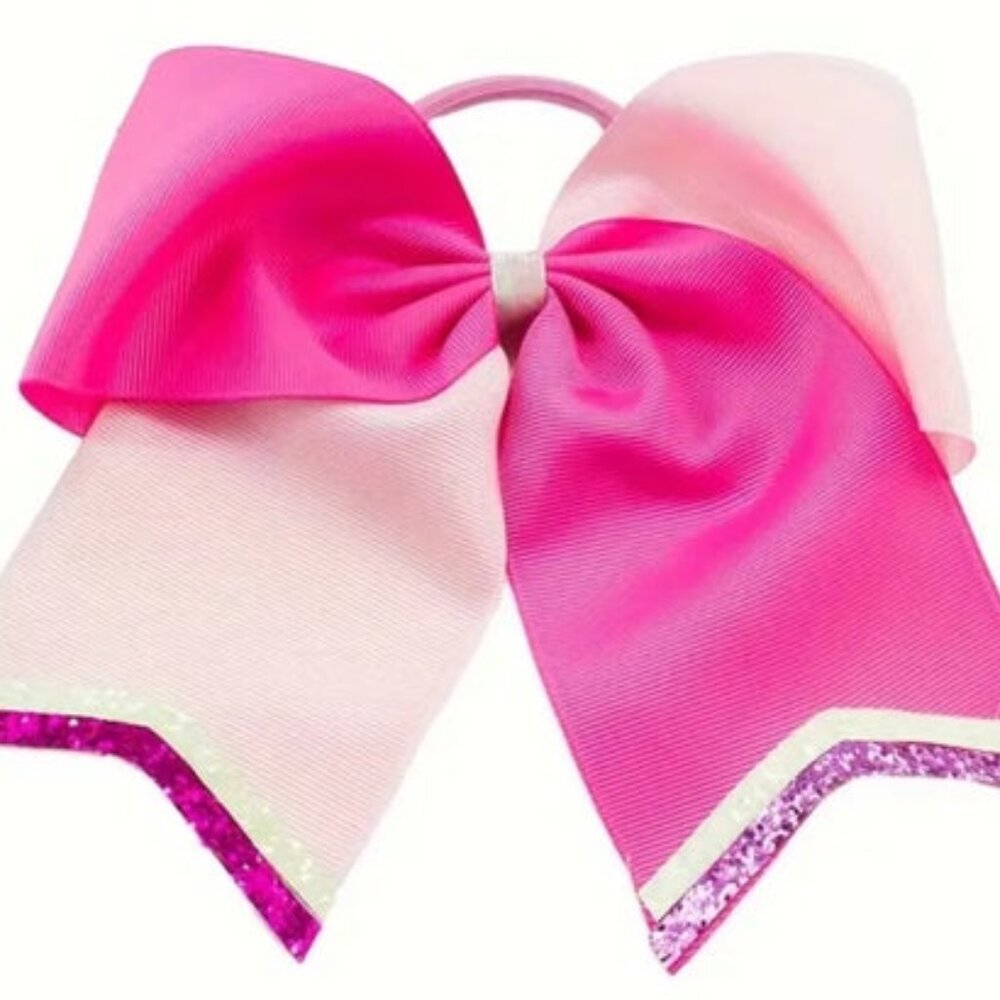 Pink Glitter Bow- Large